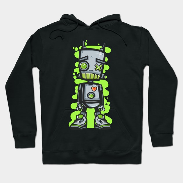 lovin steel robot Hoodie by kucrut